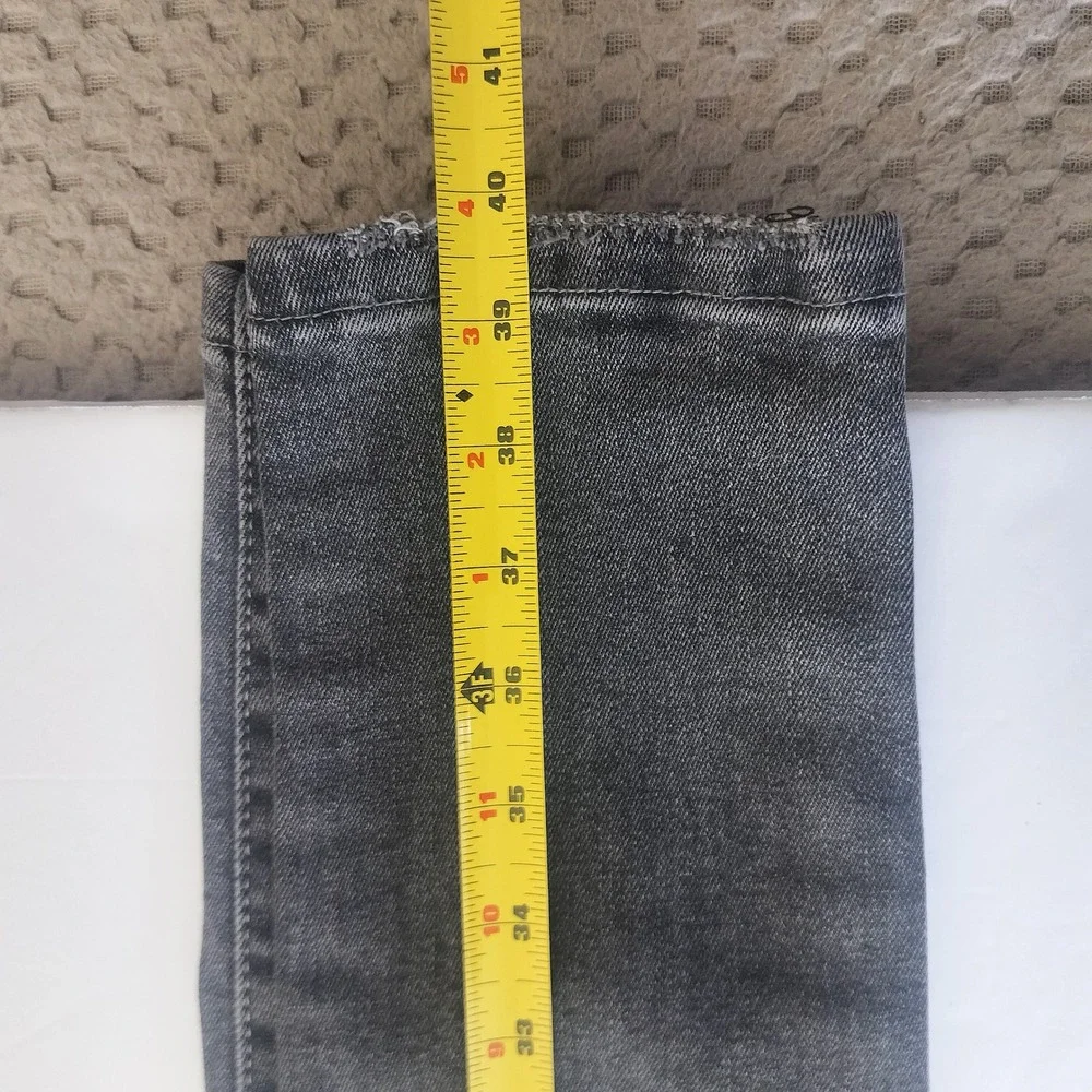 Fendi Roma Mens‎ Distressed Slim Fit Jeans Faded Black Monogram Pocket Italy